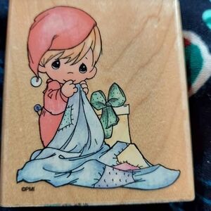 Precious Moments Pink and Blue Craft Stamp